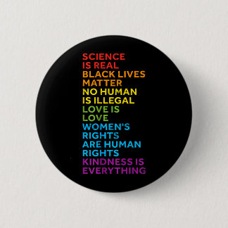 Wissenschaft ist real Schwarze Leben Menschen sind Button