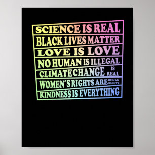 Wissenschaft ist real - Schwarzes Leben - Liebe is Poster