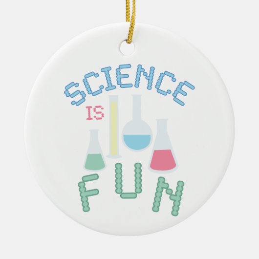 Wissenschaft ist Spaß Keramik Ornament (Vorne)