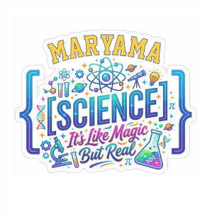Wissenschaft ist wie Magie, aber echt   Lehrername Aufkleber
