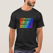 Wissenschaft ist wie Magie, aber echter Halftone L T-Shirt (Vorderseite)