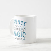 Wissenschaft ist wie Magie, aber real Kaffeetasse (Vorderseite Links)