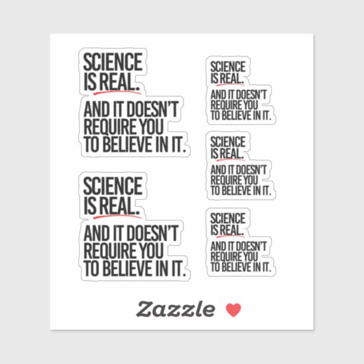 WISSENSCHAFT IST WIRKLICH AUFKLEBER (Blatt)