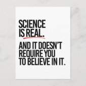 WISSENSCHAFT IST WIRKLICH POSTKARTE (Vorderseite)