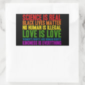 Wissenschaft ist wirkliche Liebe ist Rechteckiger Aufkleber (Tasche)