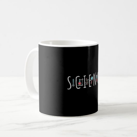 Wissenschaft Kaffeetasse (Vorderseite Links)