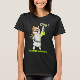 Wissenschaft Katze Chemie Süß Kation Positives Ele T-Shirt