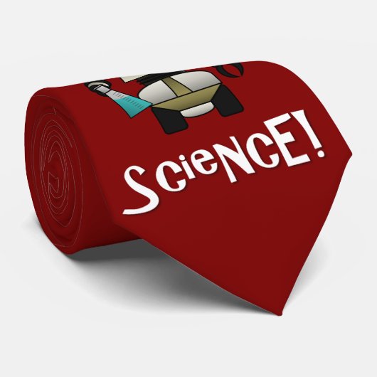 Wissenschaft! Krawatte im Rot (Gerollt)