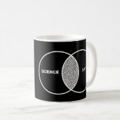 Wissenschaft/Kunst Venn Diagramm Kaffeetasse (VorderseiteRechts)