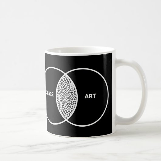 Wissenschaft/Kunst Venn Diagramm Kaffeetasse (Rechts)