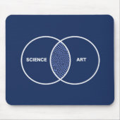 Wissenschaft/Kunst Venn Diagramm Mousepad (Vorne)