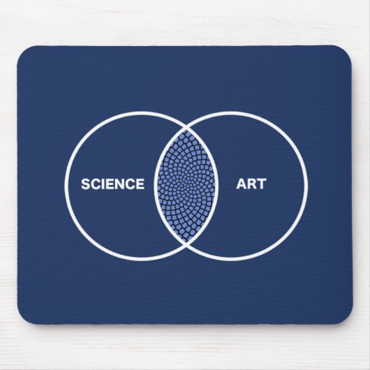 Wissenschaft/Kunst Venn Diagramm Mousepad (Vorne)