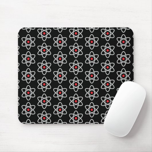 Wissenschaft Lover Black and Red Atom Mousepad (Mit Mouse)
