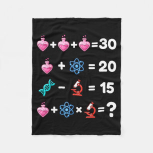 Wissenschaft Math Rätsel Valentinstag Chemie Biolo Fleecedecke