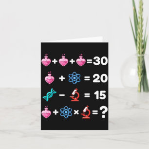 Wissenschaft Math Rätsel Valentinstag Chemie Biolo Karte