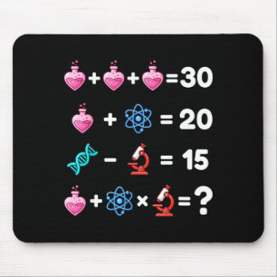 Wissenschaft Math Rätsel Valentinstag Chemie Biolo Mousepad