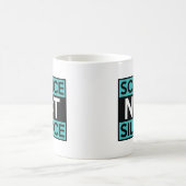 Wissenschaft nicht Schweigen Kaffeetasse (Mittel)