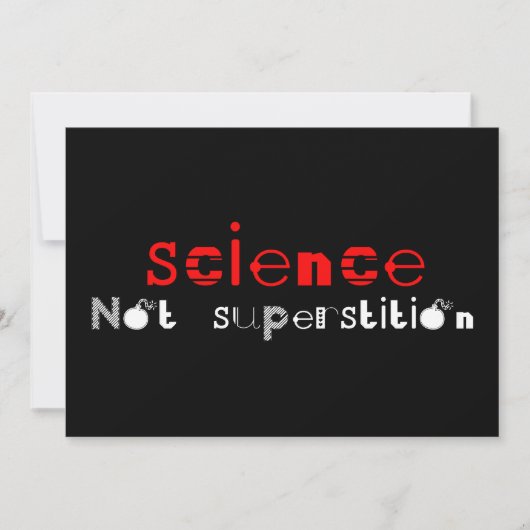 Wissenschaft nicht Superstil Einladung (Vorderseite)
