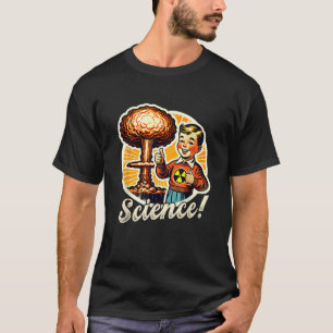 Wissenschaft Nukleare Atombombenexplosion Retro Fu T-Shirt