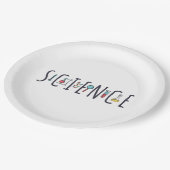Wissenschaft Pappteller (Schrägansicht)