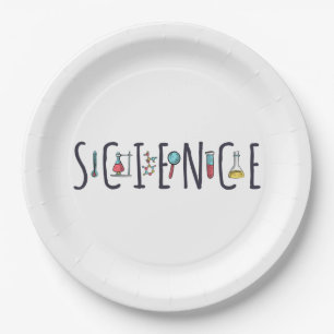 Wissenschaft Pappteller