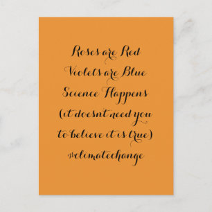 Wissenschaft passiert Klimawandel Postkarte