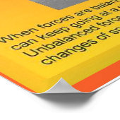 Wissenschaft, Physik, Kräfte und Bewegung, Fahrrad Poster (Ecke)