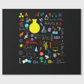 Wissenschaft Physik Mathematik Chemie Biologie Ast Geschenkpapier (Flach)