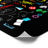 Wissenschaft Physik Mathematik Chemie Biologie Ast Poster (Ecke)