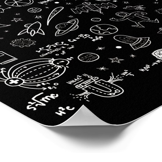 Wissenschaft Physik Mathematik Chemie Biologie Ast Poster (Ecke)