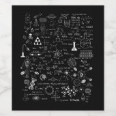 Wissenschaft Physik Mathematik Chemie Biologie Ast Weinetikett (Einzelnes Label)