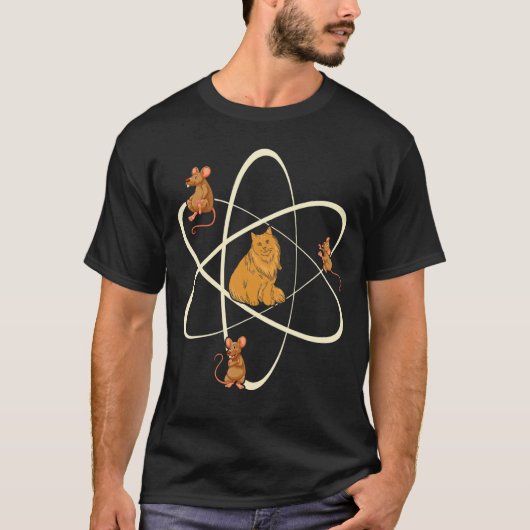 Wissenschaft Proton Katze T-Shirt (Vorderseite)