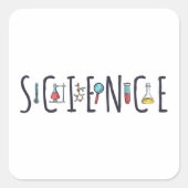 Wissenschaft Quadratischer Aufkleber (Vorderseite)