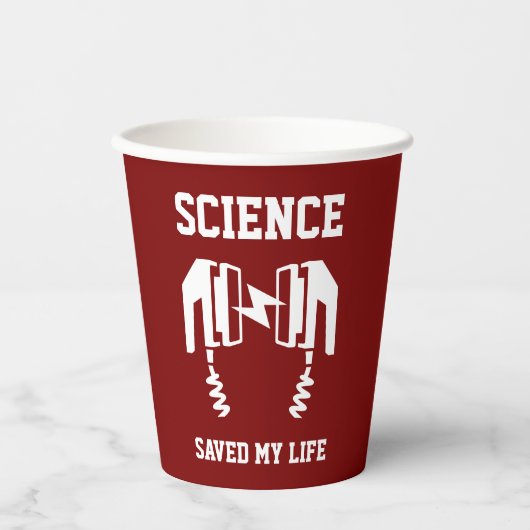Wissenschaft Rettete mein Leben Pappbecher (Vorderseite)