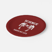Wissenschaft Rettete mein Leben Pappteller (Schrägansicht)