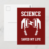 Wissenschaft Rettete mein Leben Postkarte (Vorne/Hinten)