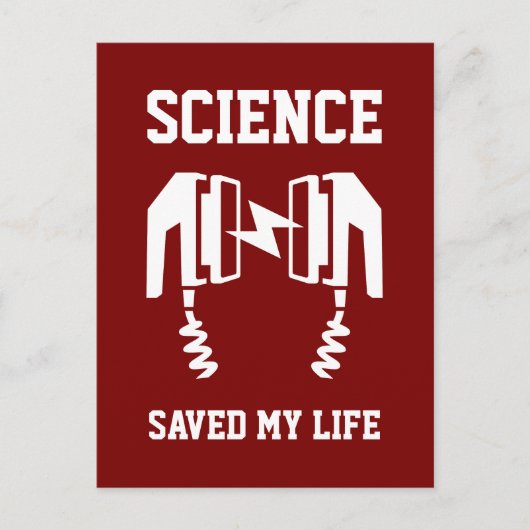 Wissenschaft Rettete mein Leben Postkarte (Vorderseite)