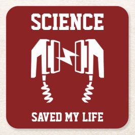 Wissenschaft Rettete mein Leben Rechteckiger Pappuntersetzer