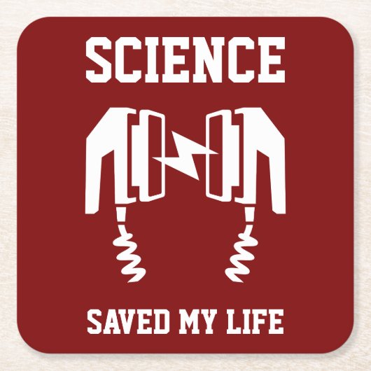 Wissenschaft Rettete mein Leben Rechteckiger Pappuntersetzer (Vorderseite)
