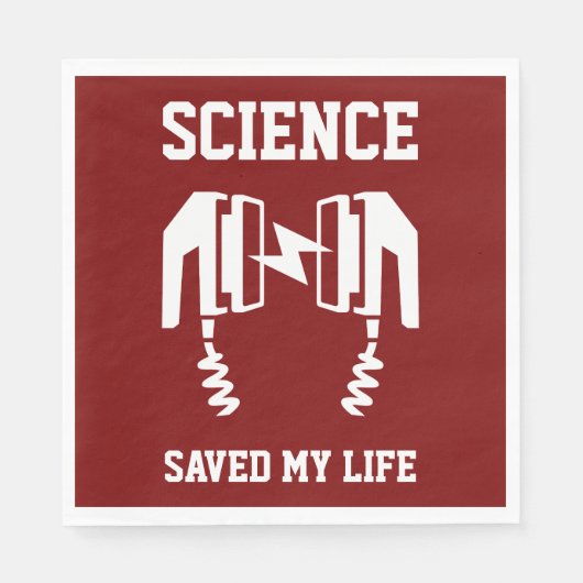 Wissenschaft Rettete mein Leben Serviette (Vorderseite)