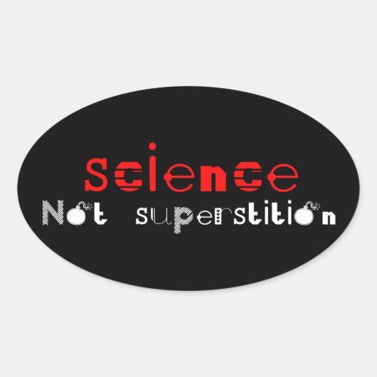 Wissenschaft statt Superstition Ovaler Aufkleber (Vorderseite)