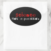 Wissenschaft statt Superstition Ovaler Aufkleber (Tasche)