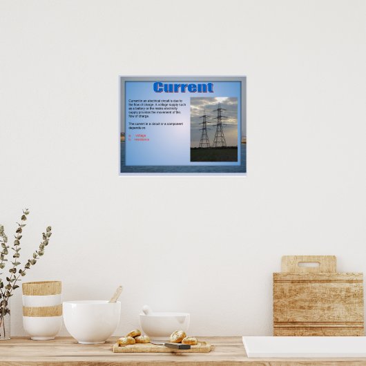 Wissenschaft, Strom Poster (Küche)