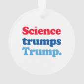 Wissenschaft trumpiert Trump Ornament (Rückseite)