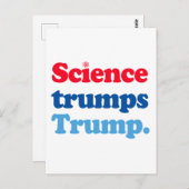 Wissenschaft trumpiert Trump Postkarte (Vorne/Hinten)