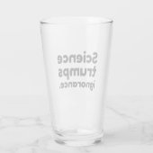 Wissenschaft Trumps Ignoranz Glas (Rückseite)
