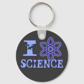 Wissenschaft über Herz (oder Atomsymbol) Schlüsselanhänger (Vorderseite)