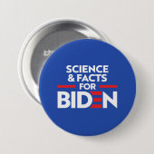 WISSENSCHAFT UND FAKTEN FÜR JOE BIDEN BUTTON (Vorne & Hinten)