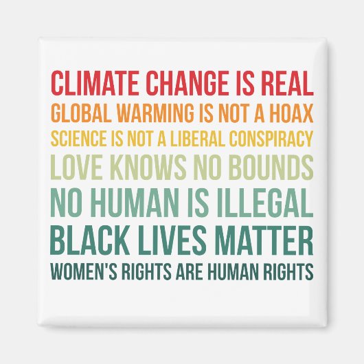 Wissenschaft und globale Erwärmung des Klimawandel Magnet (Vorne)