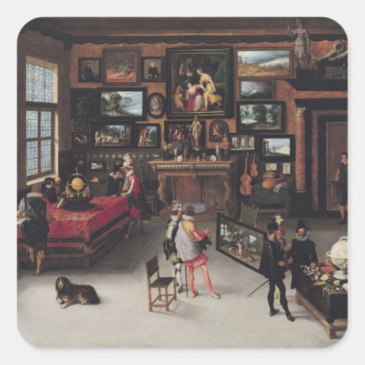 Wissenschaft und Kunst Quadratischer Aufkleber (Vorderseite)